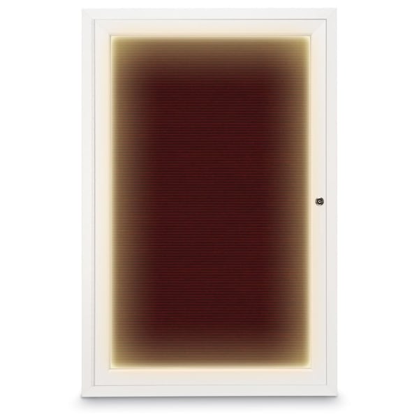 Hinge-less Radius Corkboard, 11"x13-1/2", Black Alum Frame/Cobalt